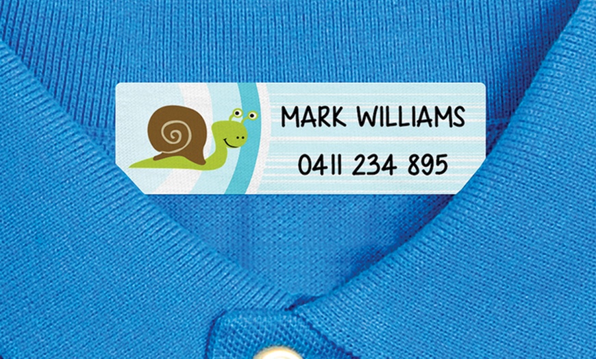 Image 1: Personalised Iron-On Kids Labels