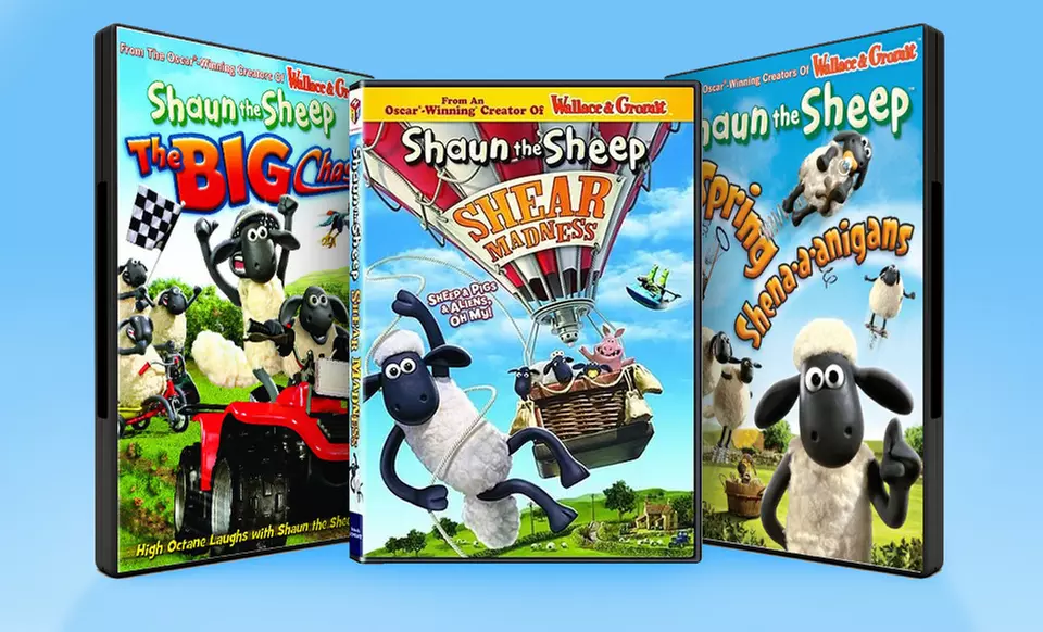 Shaun the Sheep 3-DVD Bundle. Free Returns. - Primary Image