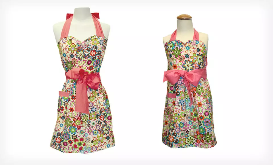 Retro-Inspired Mother or Daughter Aprons (Up to Half Off). Multiple Designs Available. Free Returns. - Second Medium