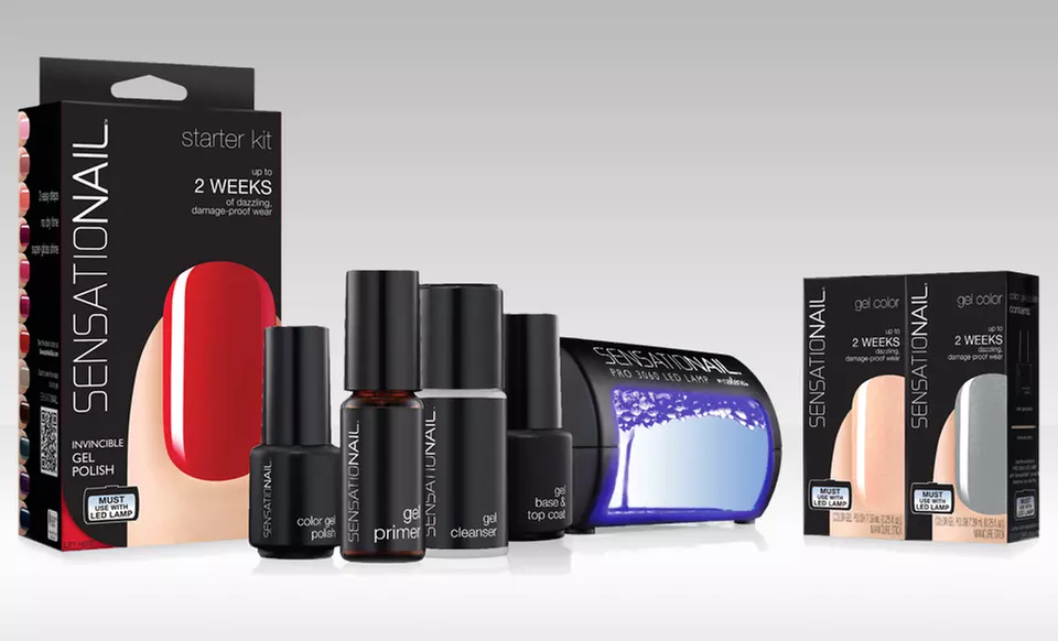 $39.99 for a SensatioNail Invincible Gel-Polish Starter Kit with Three Polish Colors ($83.97 List Price). Free Shipping. - Primary Image