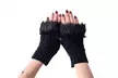 Women's Furry Fingerless Gloves - Second Medium