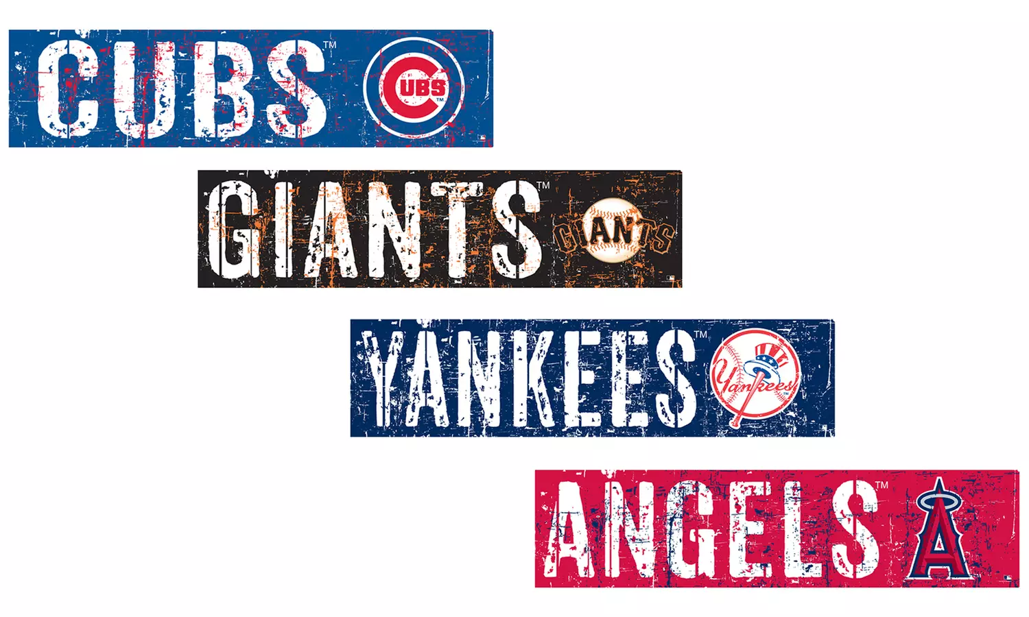 Fan Creations MLB Distressed Slogan Sign - Primary Image