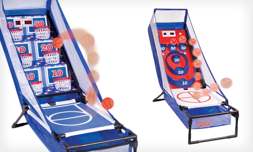 trampoline skee ball game