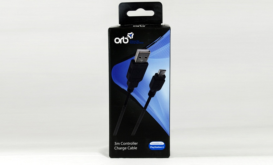 Image 3: ORB USB Charge Cable for PS4