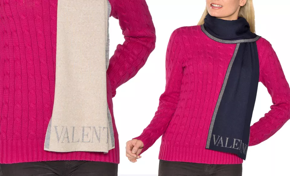 $78 for a Signature Valentino Double-Knit Scarf ($225 List Price). Colors Available. Free Shipping and Returns. - Second Medium