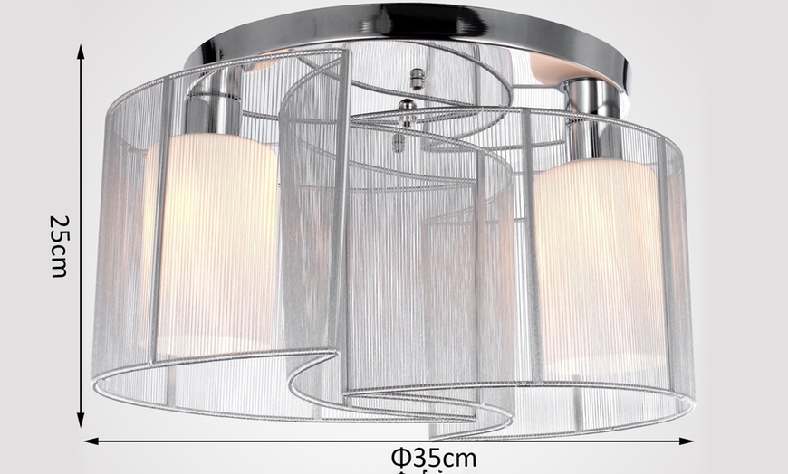 Image 11: HomCom Ceiling Chandelier Light