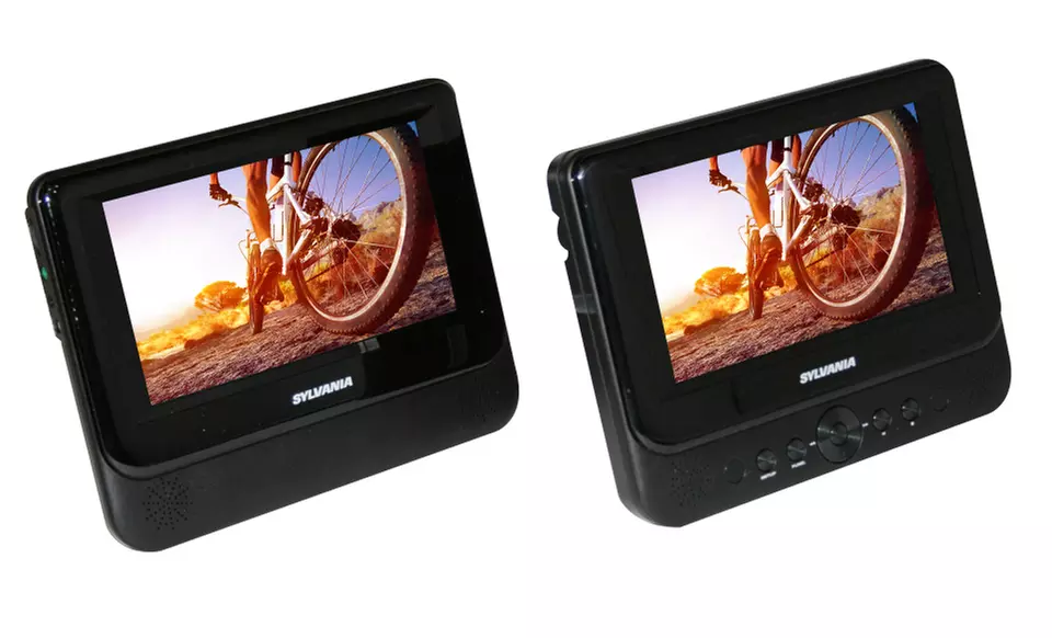 Sylvania 7" Dual-Screen LCD Portable DVD Player (SDVD8716) (Manufacturer Refurbished). Free Returns.  - Primary Image