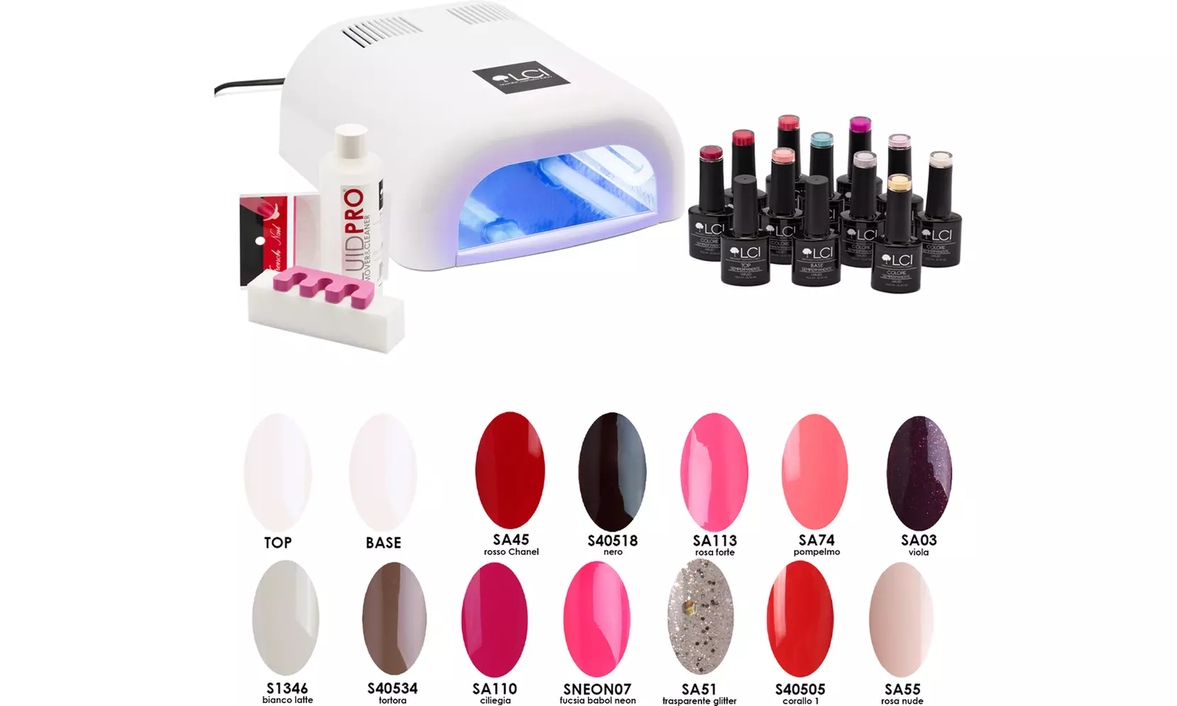 Kit lampada e smalti semipermanenti