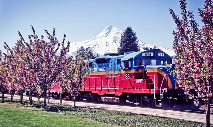4.5-Hour Scenic Train Tour for Two People from Mount Hood Railroad (50% Off). 42 Options Available.   - Primary Image