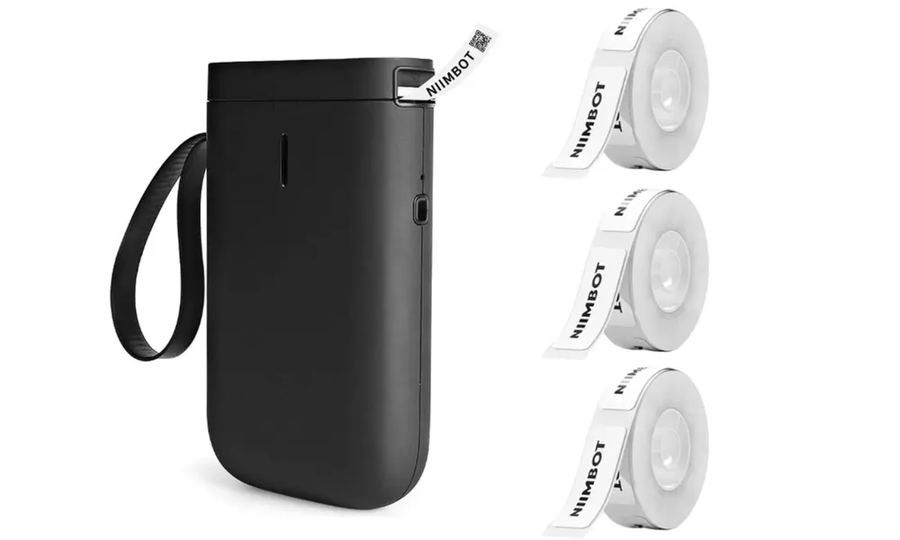 Imprimante d'étiquettes thermiques portable avec rouleau d'étiquettes