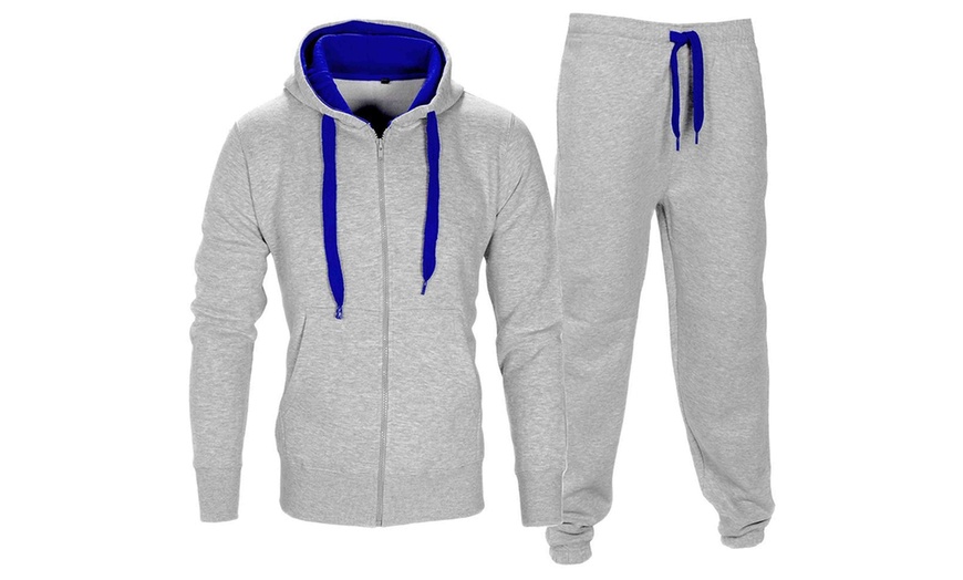 Image 5: Men's Contrast Top and Bottom Tracksuit Set