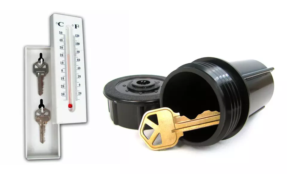 Discrete Hide-a-Key Sprinkler Head or Thermometer. Free Returns. - Primary Image
