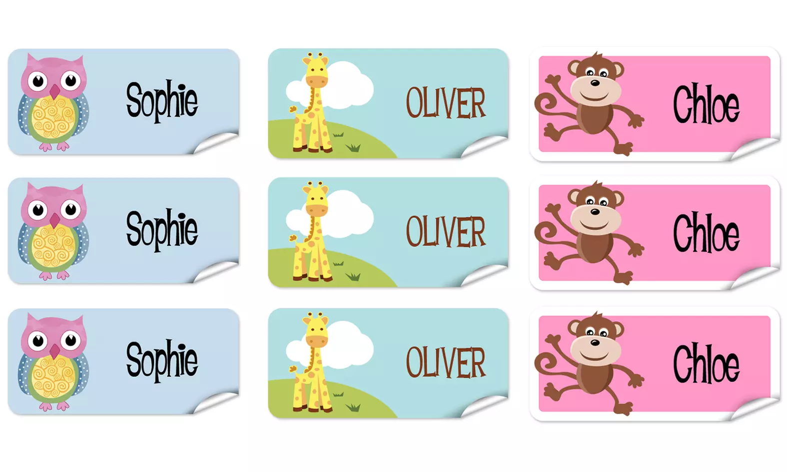 Personalized Children's Name Label 42-Pack from Dinkleboo - Second Medium