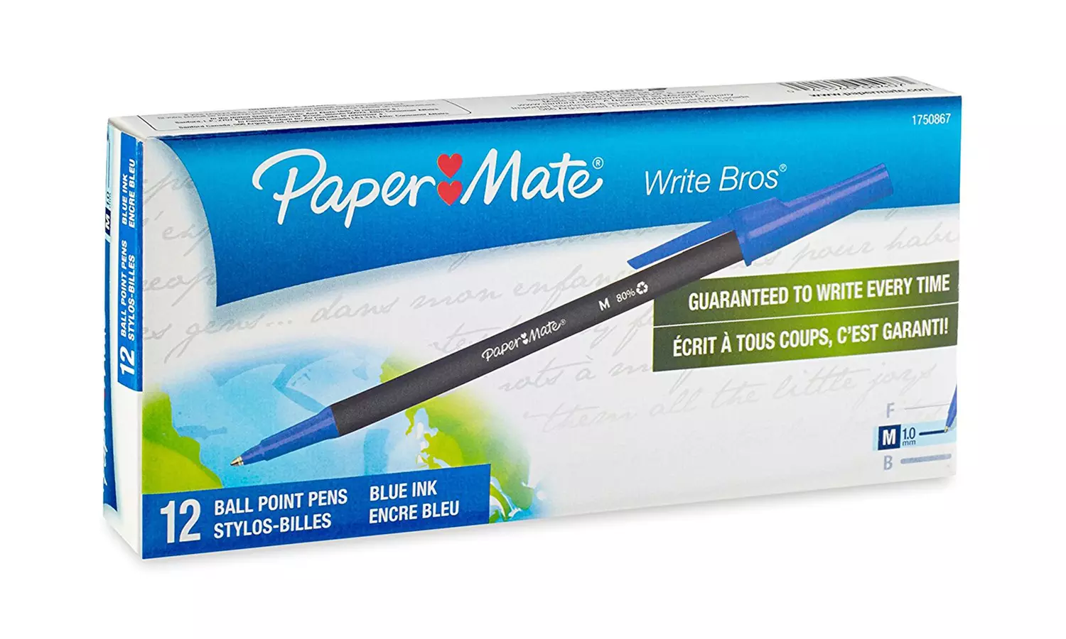 Paper Mate Write Bros Recycled Stick Ballpoint Pens (48-Pack) - Primary Image