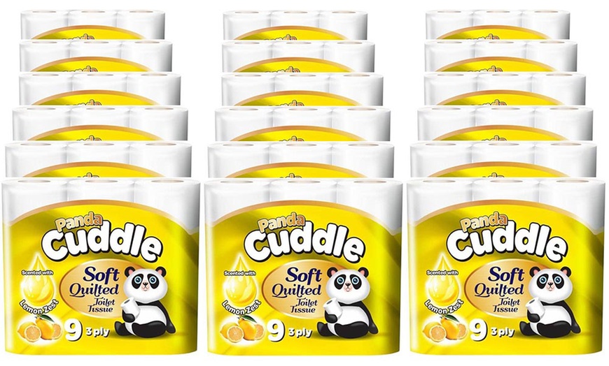 Image 3: Bulk Buy - Panda Cuddle Lemon Zest Quilted Toilet Rolls