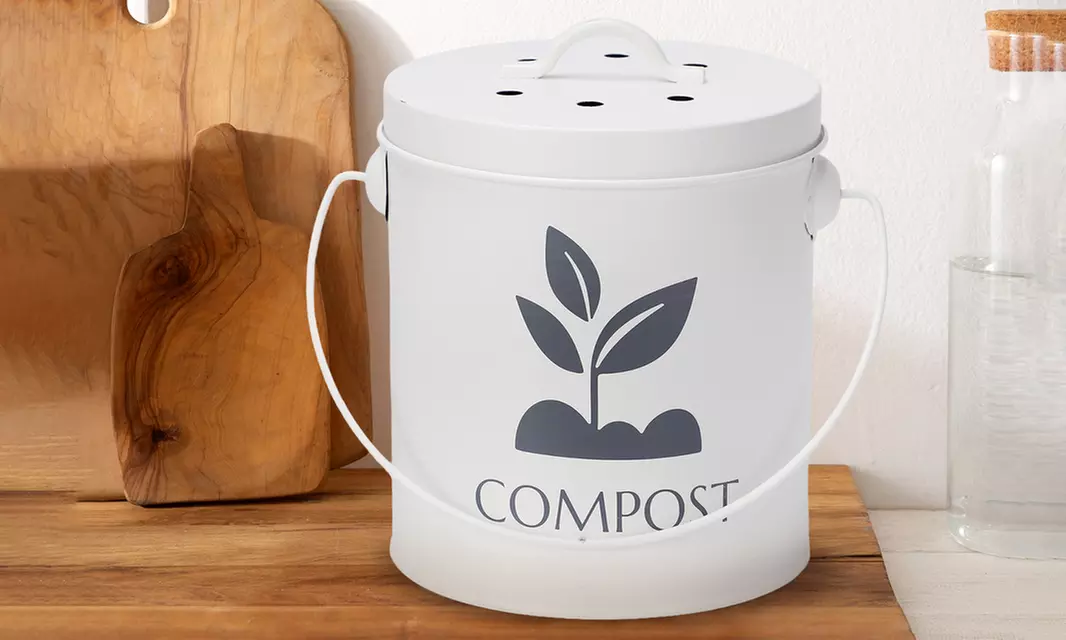 Kitchen Compost Bin 3.6L with Lid and Filter