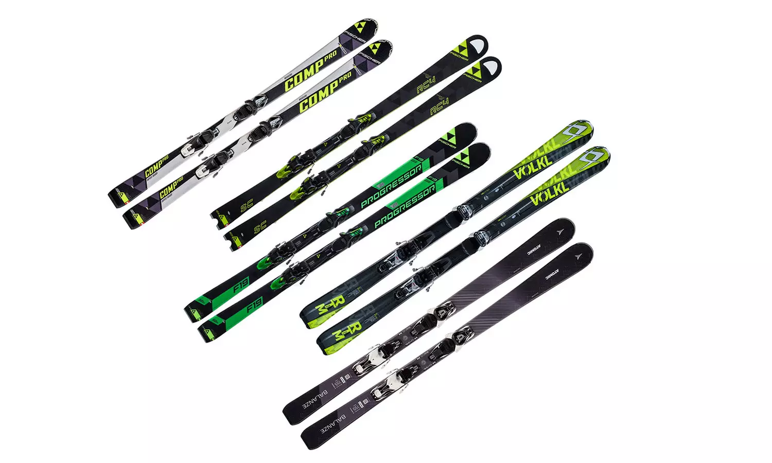 Atomic, Volkl oder Fischer Ski mit Bindungen im Modell und Größe nach Wahl - Primary Image