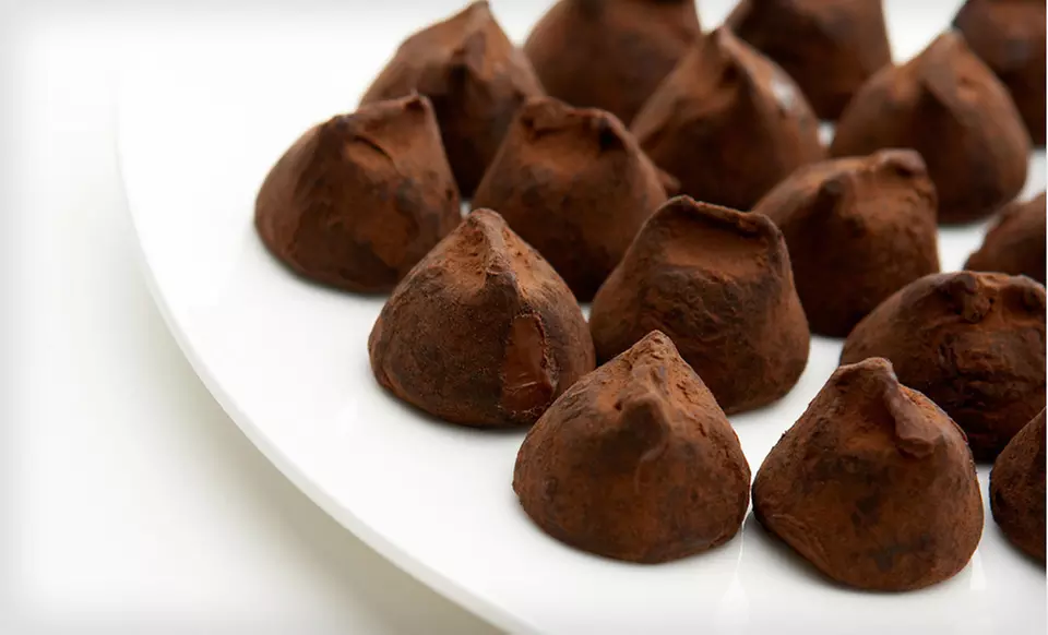 44–50 Pavillon Ledoyen Classic, Champagne, or Cappuccino Chocolate Truffles (Half Off). Free Shipping. - Primary Image