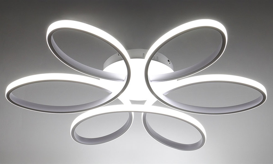 Image 1: Acrylic Petal LED Semi-Flush Ceiling Light