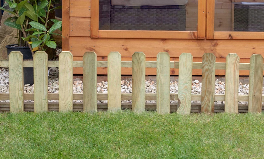 Image 2: 3-Pack of Timber Picket Fence 