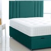 Image 10: Plush Velvet Ottoman Gas Lift Bed with Memory Spring Mattress
