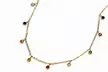 Collier plaqué or 18 carats avec cristaux multicolores - Second Medium