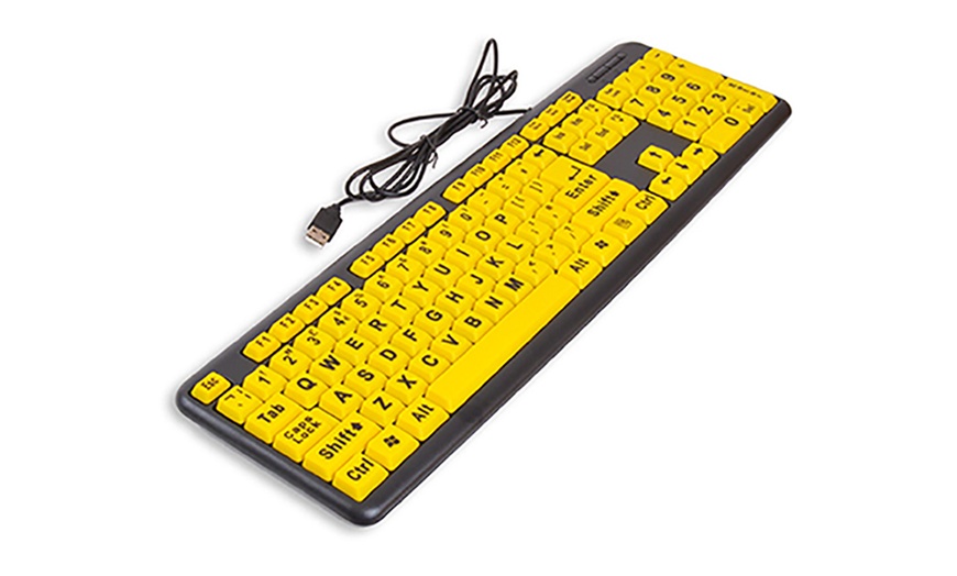 Image 1: High-Contrast Letters Keyboard 