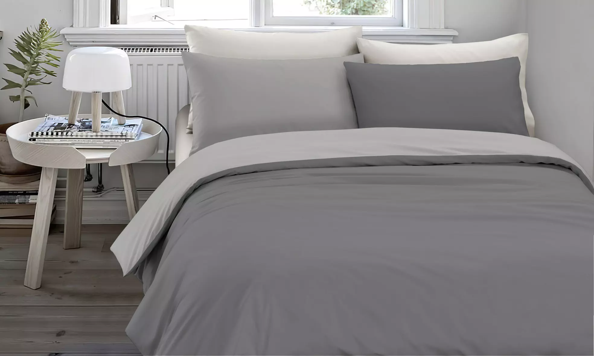 Copripiumino no stiro bicolore