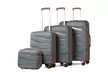 Hartschalenkoffer einzeln oder im 4er-Set in Grau oder Blau - Second Medium