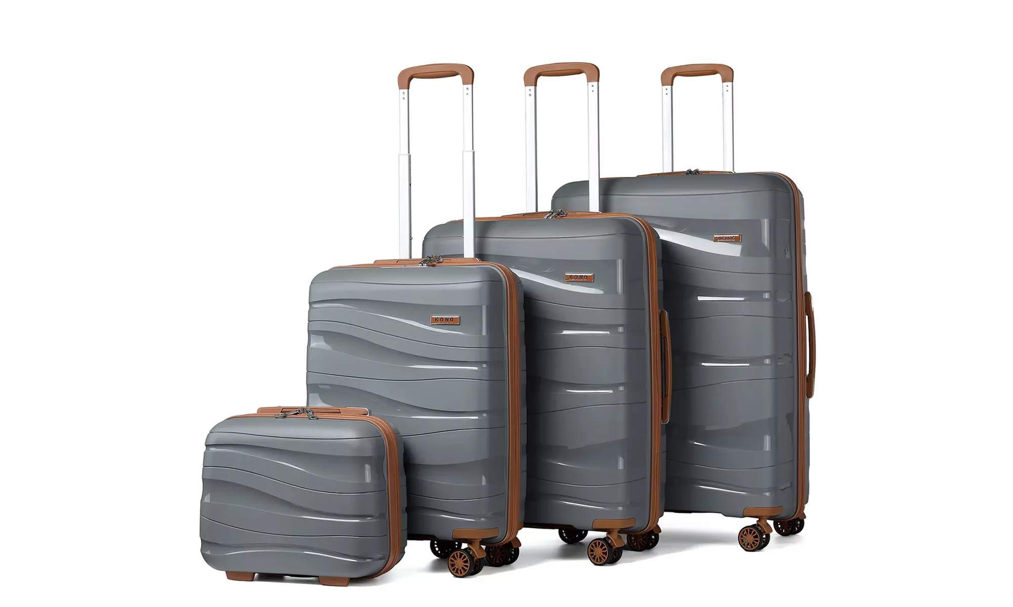 KONO One Or Four-Piece PP Hard Shell Suitcase with TSA Lock