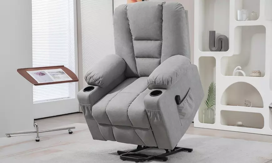 Image 15: HomCom Oversized Riser and Recliner Chairs in choice of colours