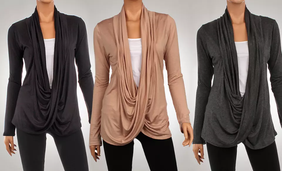 3-Pack of Women's Criss-Cross Cardigans in Assorted Colors - Primary Image