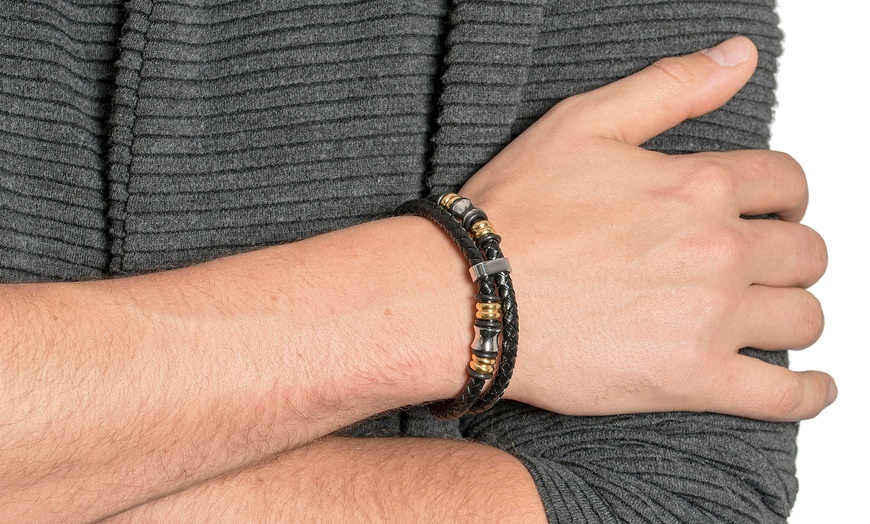 Image 3: Leren armband voor mannen