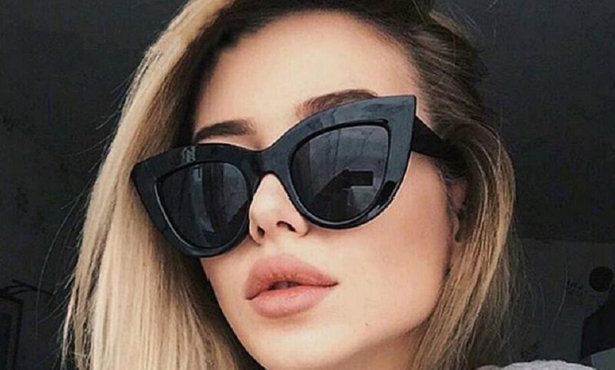 Image 16: Cat Eye Oversized Sunglasses