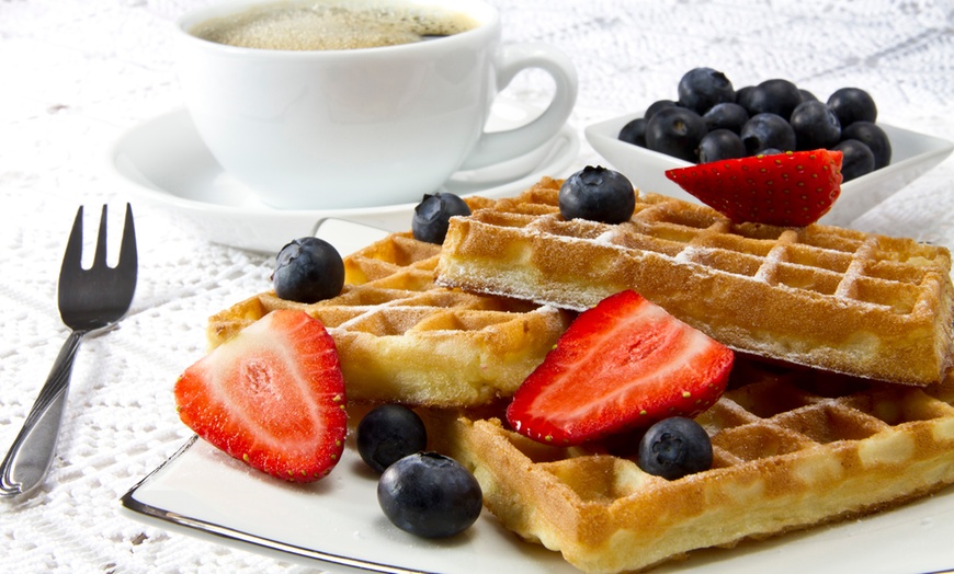 Image 1: Choice of Waffle and Hot Drink