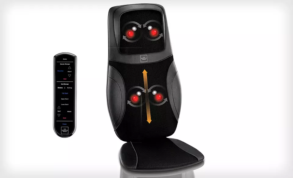 $99 for a Back and Shoulder Shiatsu Massage Cushion with Remote ($199.99 List Price). Free Shipping and Free Returns. - Primary Image