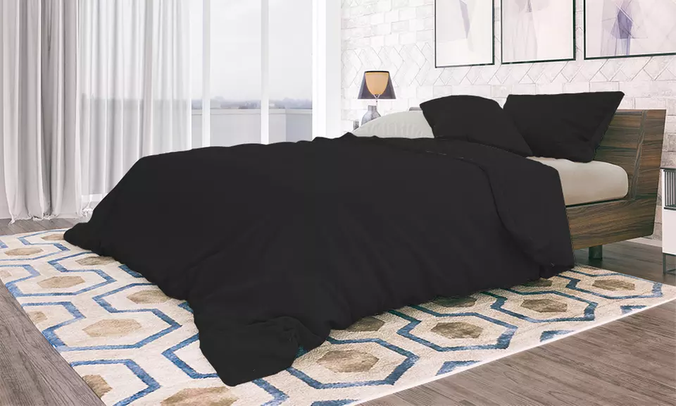 Set copripiumino e federe in microfibra con lenzuolo sotto