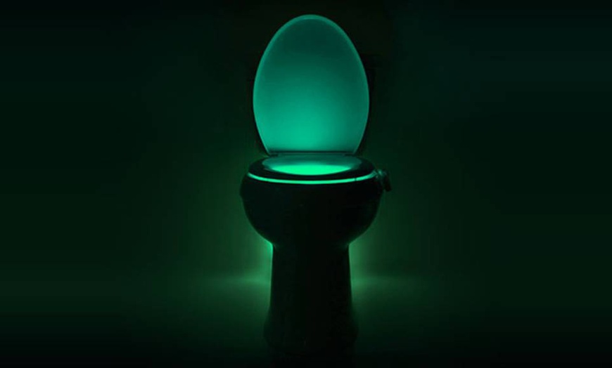 Image 8: One or Two LED Night Toilet Lights with Motion Sensor