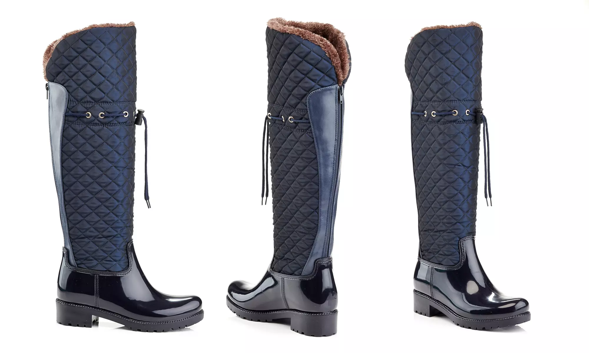 Eddie Marc Women's Quilted Cold-Weather Boots - Second Medium