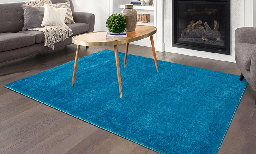 Image 41: Shimmer Soft Shiny Thick Shaggy Rug