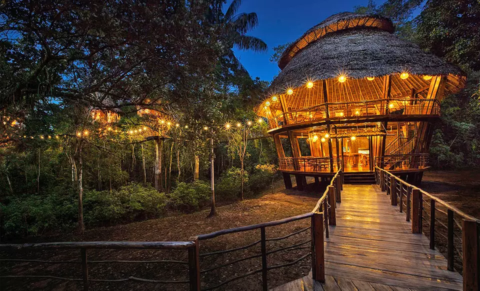 2- or 3-Night Stay with Meals, Excursions, and Airport Tranfers at Treehouse Lodge in Peru - Primary Image