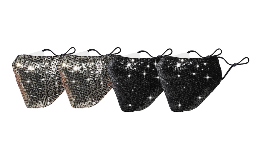 Image 6: Washable Sequin Face Masks