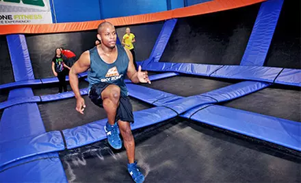 One Hour of Trampoline Time for Two, or 10 SkyRobics Fitness Classes at Sky Zone Indoor Trampoline Park (Half Off) - Second Medium