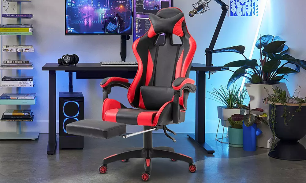 Sedia ufficio Gaming Azrace con poggiapiedi