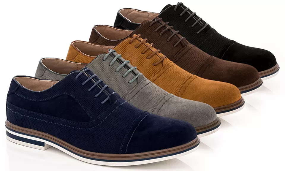 Franco Vanucci Dexter-1 Men's Casual Suede Oxford Shoes - Primary Image