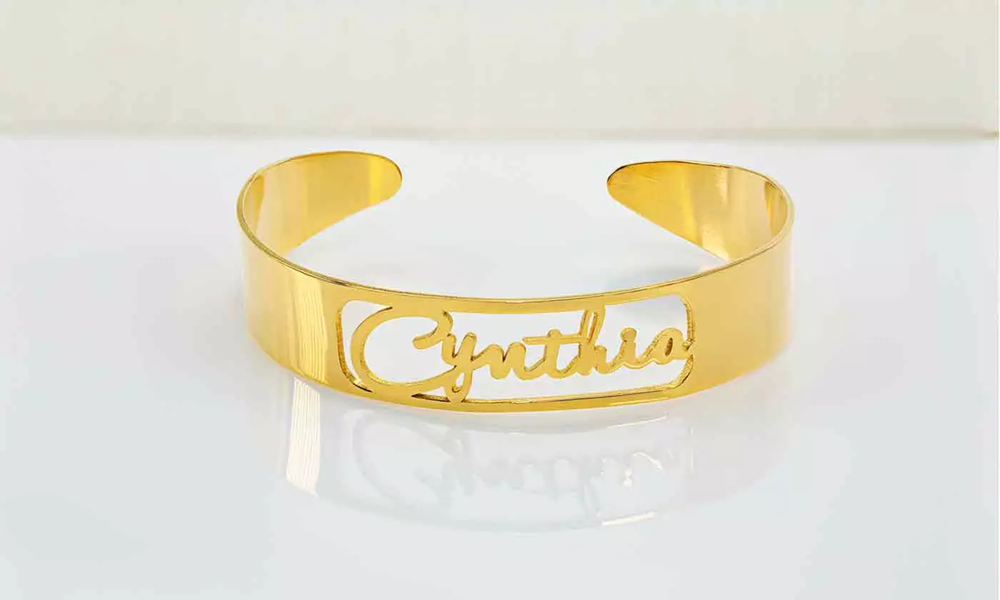 Up to 85% Off Cutout Script Name Bangles