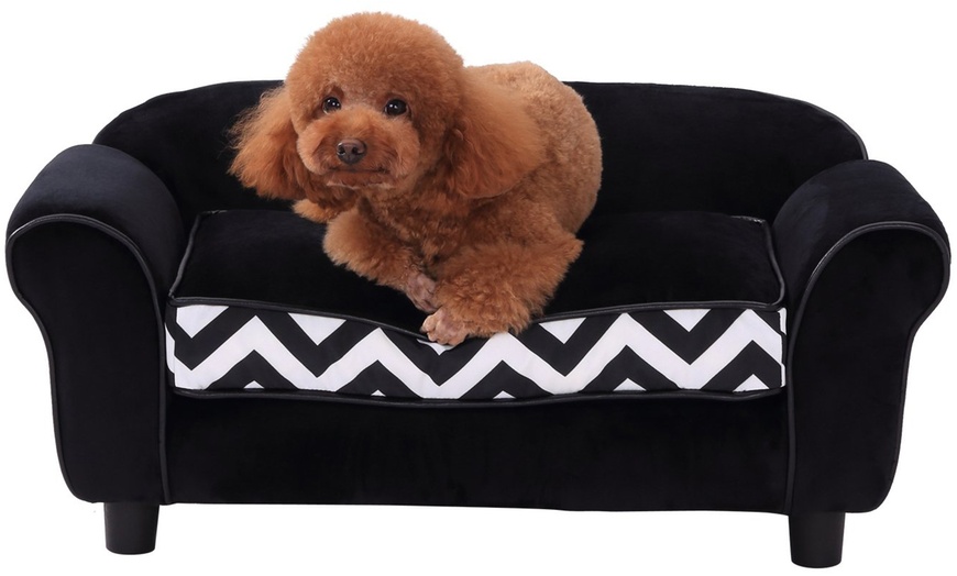 Image 11: PawHut Pet Sofa with Cushion