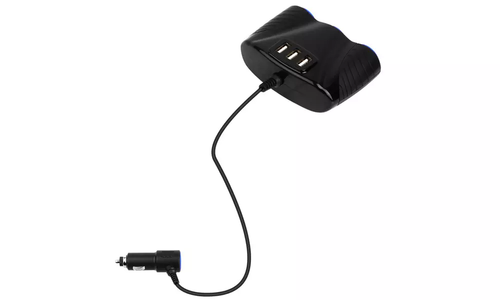 3-Way Cigarette Lighter Splitter with 3 USB Ports - Second Medium
