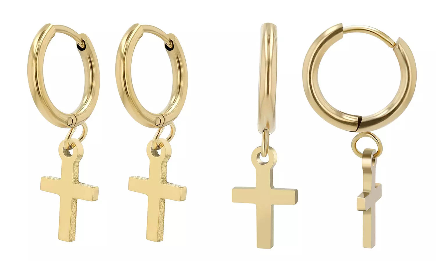 Akzent EDS Creolen mit Anhänger nach Wahl in Gold oder Silber