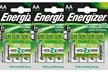 1, 2, 3 ou 6 packs de 4 piles rechargeables Energizer - Second Medium